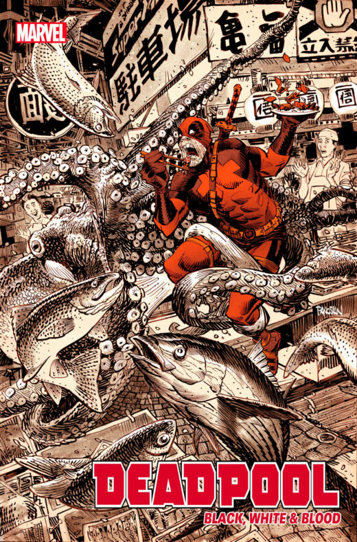 DEADPOOL: BLACK, WHITE & BLOOD 4 PANOSIAN VARIANT B