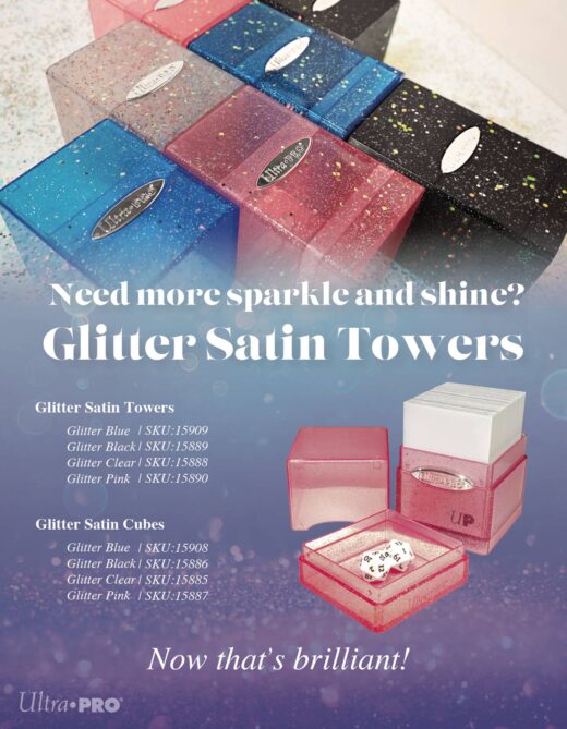 SATIN TOWER GLITTER BLACK (Net)