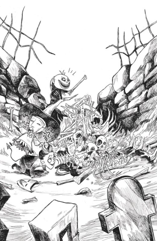 NBX BATTLE FOR PUMPKIN KING #4 (OF 5) CVR B B&W VIRGIN (C: 1