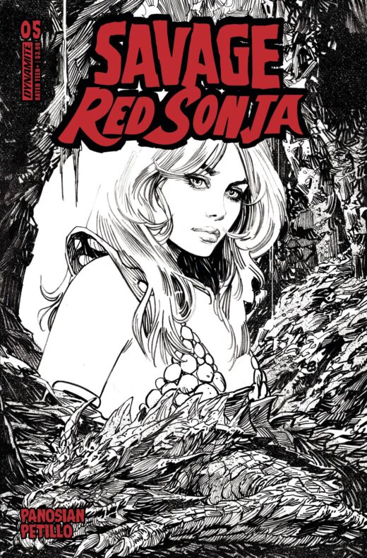 SAVAGE RED SONJA #5 CVR E 10 COPY INCV PANOSIAN LINE ART