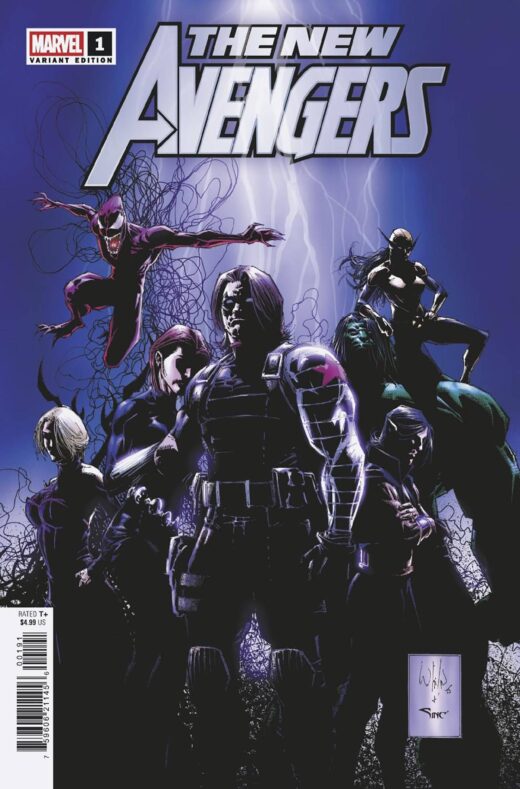 NEW AVENGERS #1 WHILCE PORTACIO SPOILER HOMAGE VAR