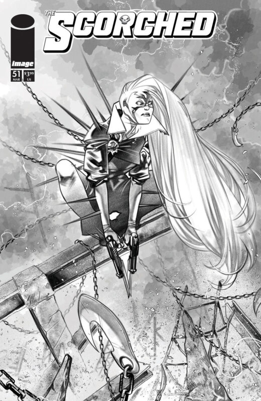 SPAWN SCORCHED #51 CVR B IG GUARA B&W VAR