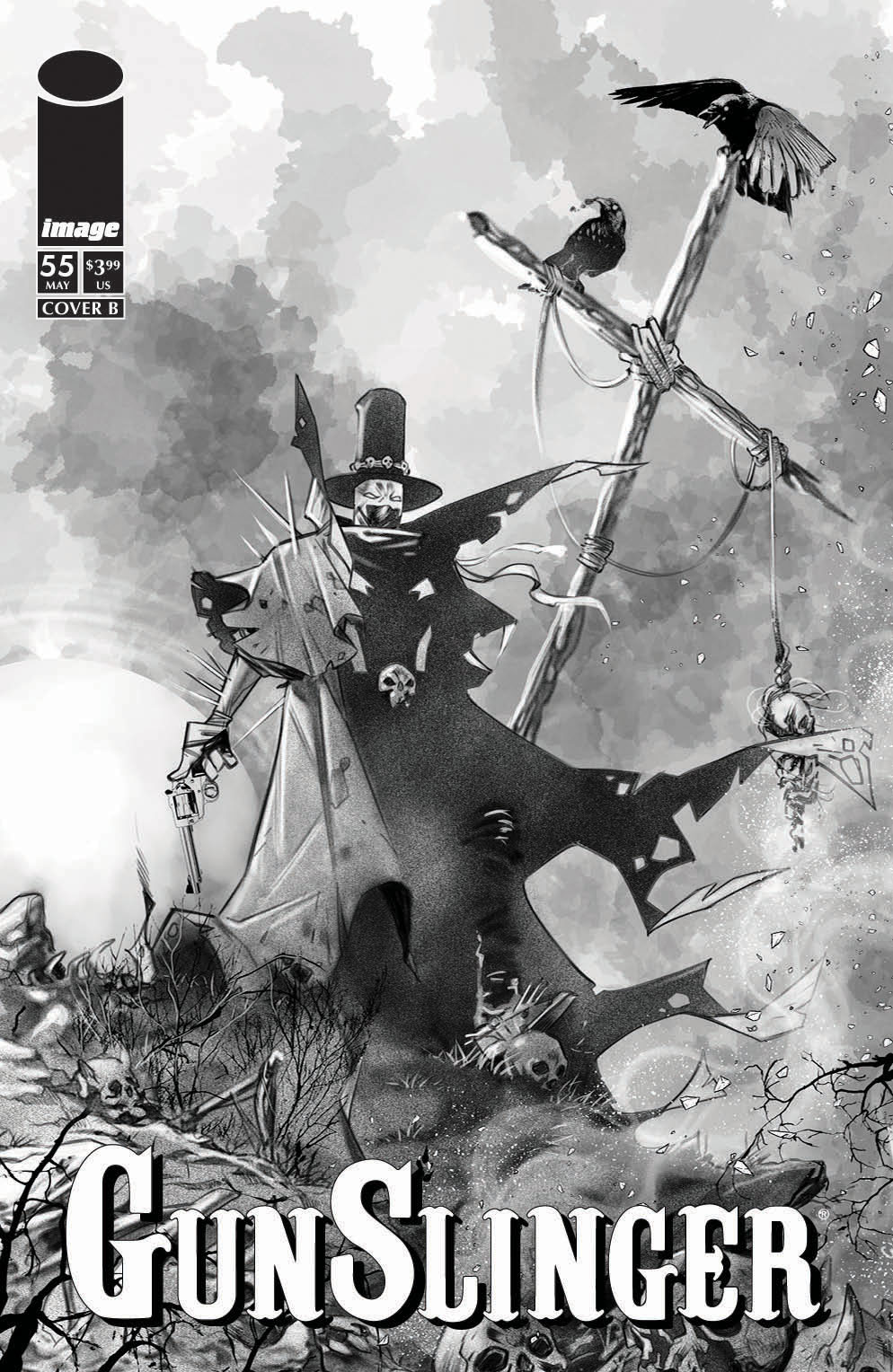 GUNSLINGER SPAWN #55 CVR B IG GUARA B&W VAR