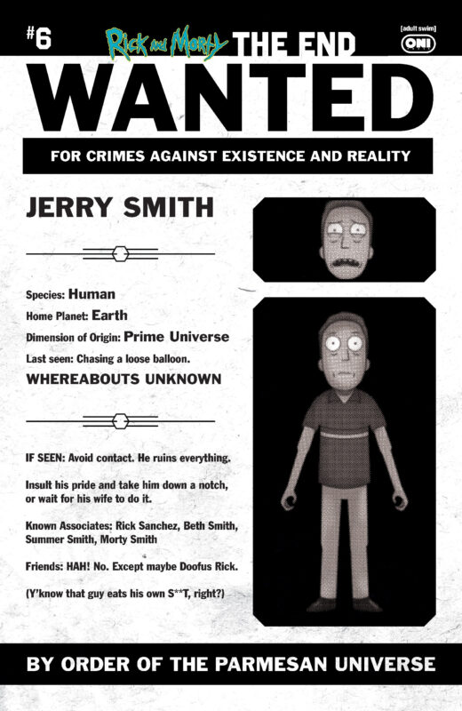 RICK AND MORTY THE END #6 (OF 6) CVR C INC 1:10 PHIL MURPHY MOST WANTED VAR