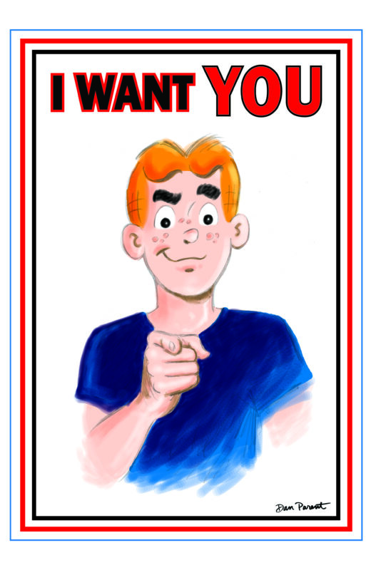 ARCHIE COMICS CELEBRATES AMERICAS 250TH (ONE SHOT) CVR F DAN PARENT UNCLE SAM POSTER FOIL FULL ART  VAR