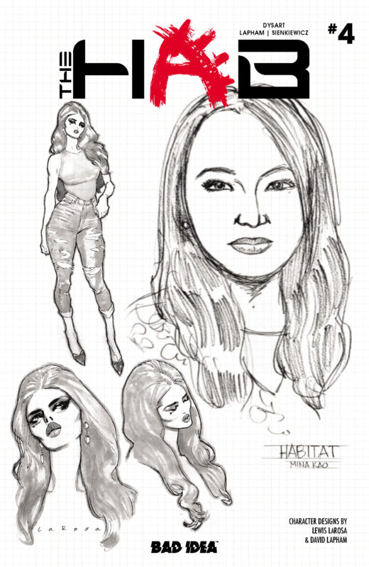 HAB #4 (OF 5) CVR D INC 1:20 LEWIS LAROSA DAVID LAPHAM CHARACTER DESIGN VAR