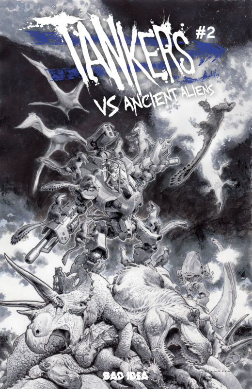 TANKERS VS ANCIENT ALIENS #2 (OF 4) CVR E INC 1: 50 LEWIS LAROSA BW VAR