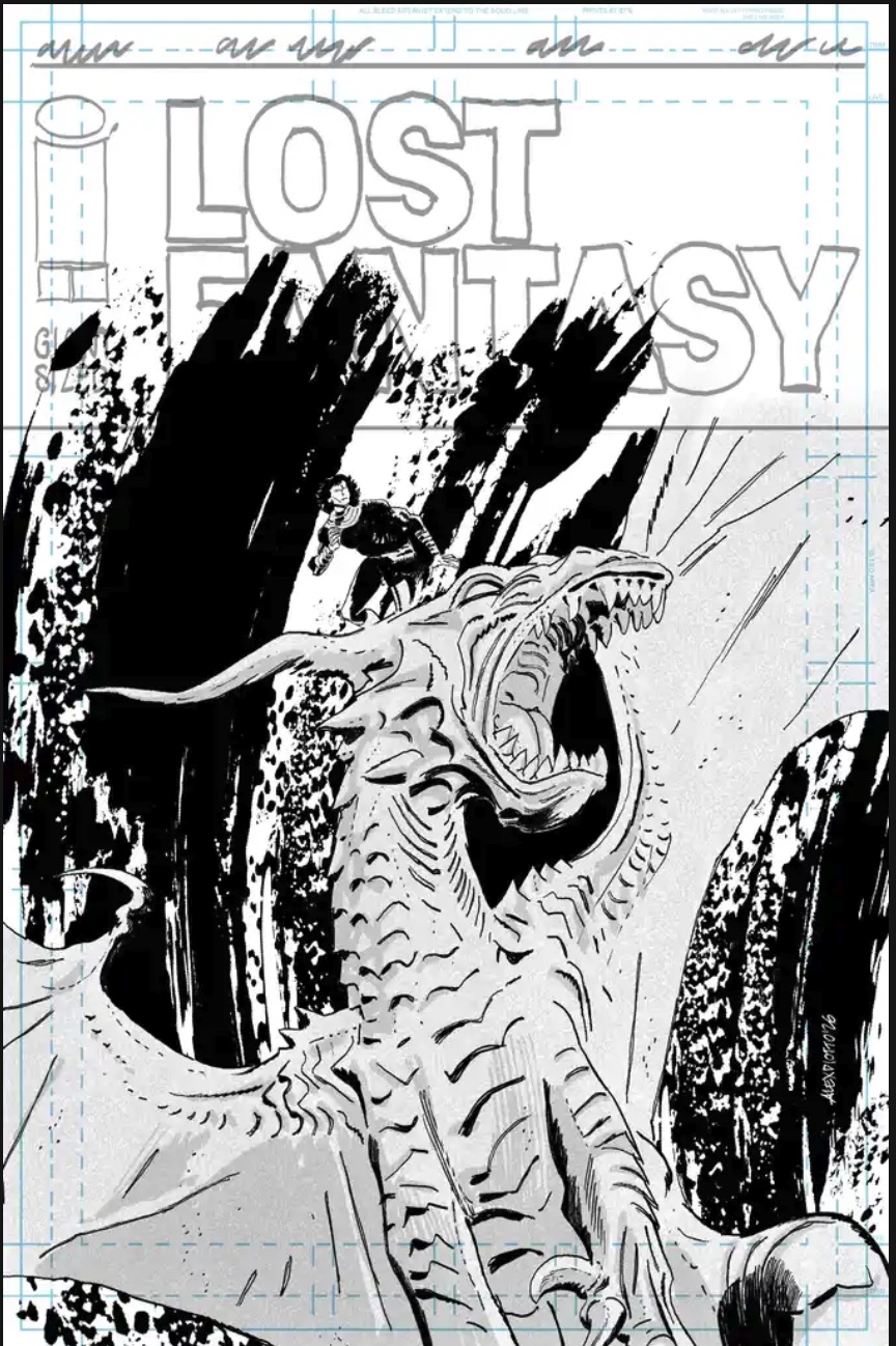 LOST FANTASY #12 CVR C INC 1:25 ALEX DIOTTO RAW ART VAR