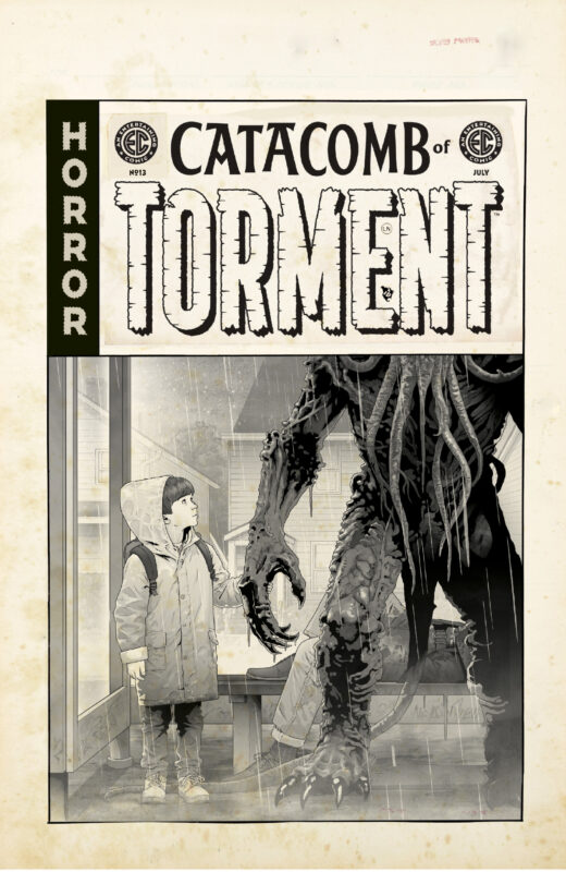 EC CATACOMB OF TORMENT #13 CVR D INC 1:20 DANNY LUCKERT B&W ARTIST EDITION VAR