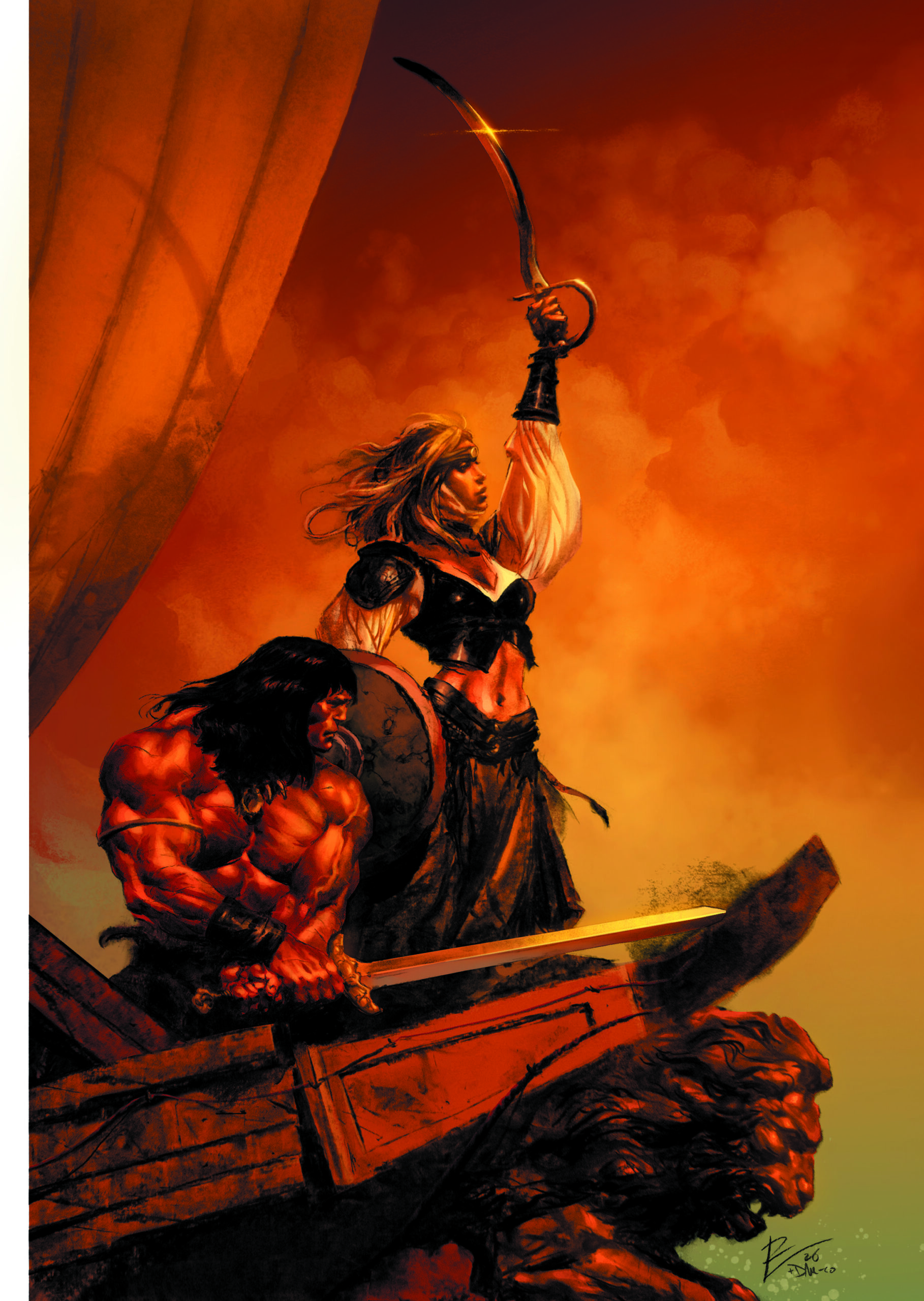 CONAN THE BARBARIAN #33 CVR G ROBERTO DE LA TORRE VIRGIN CARDSTOCK VAR (MR)