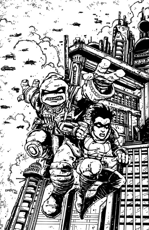 Teenage Mutant Ninja Turtles: The Last Ronin--Training Day Variant RI (50) (Eastman Full Art B&W)