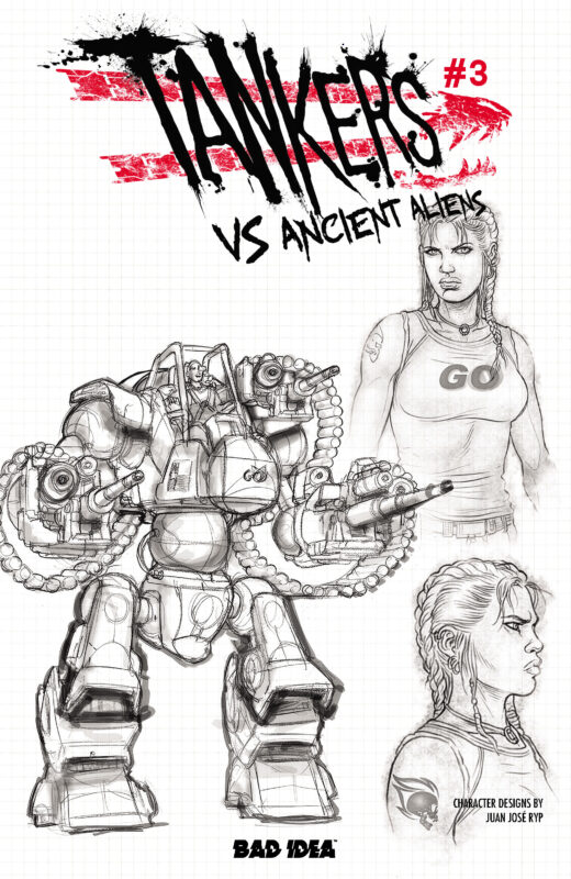 TANKERS VS ANCIENT ALIENS # 3 (OF 4) CVR C JUAN JOSE RYP DESIGN VAR
