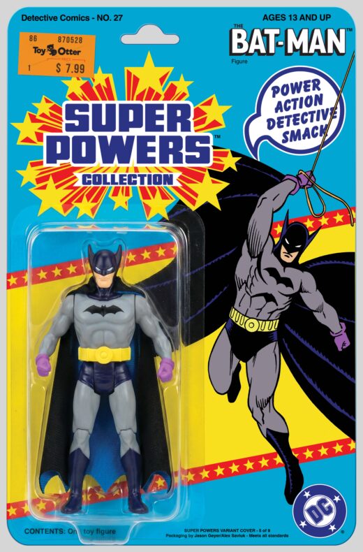 DETECTIVE COMICS #27 FACSIMILE EDITION CVR B JASON GEYER & ALEX SAVIUK FIRST APPEARANCE BATMAN SUPER POWERS ACTION FIGURE CARD STOCK VAR (2026)