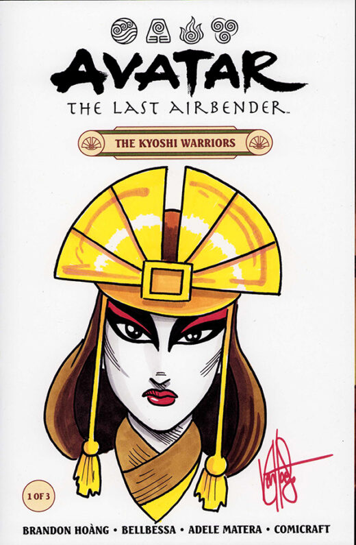 DF AVATAR THE LAST AIRBENDER  THE KYOSHI WARRIORS #1 SIGNED AND REMARKED BY KEN HAESER