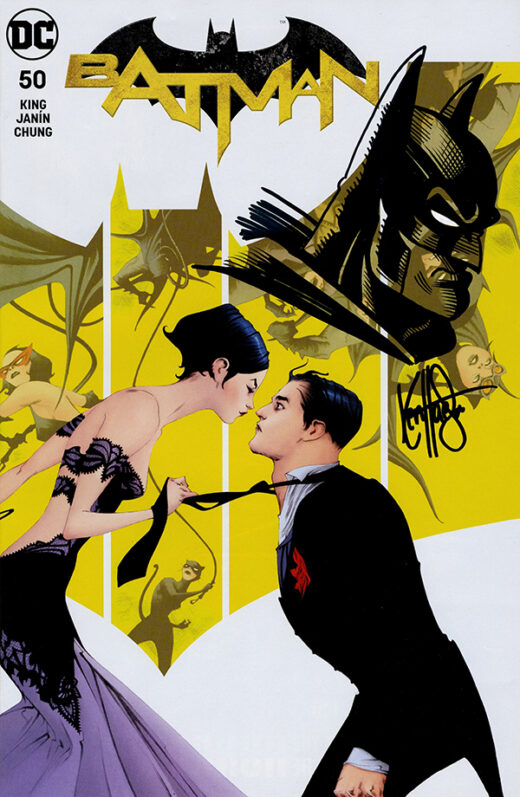 DF BATMAN #50 DF EXCLUSIVE VARIANT SIGNED AND REMARKED BY KEN HAESER WITH A BATMAN HEAD SKETCH