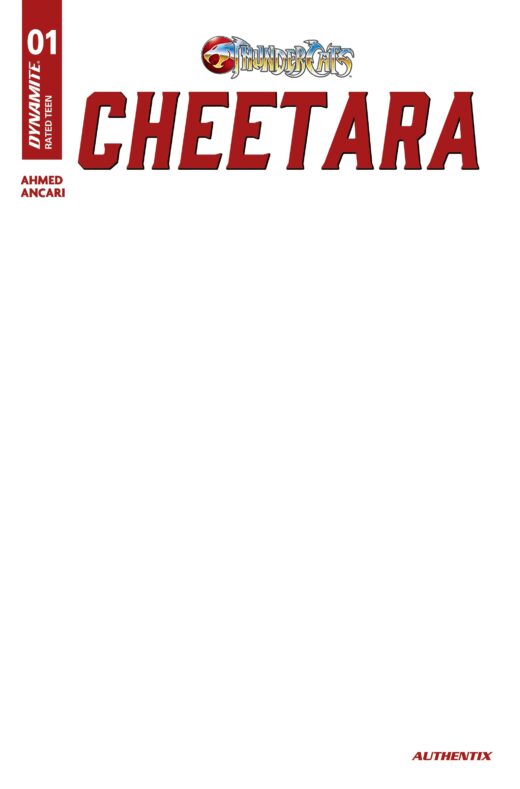 THUNDERCATS CHEETARA #1 CVR F BLANK AUTHENTIX VAR