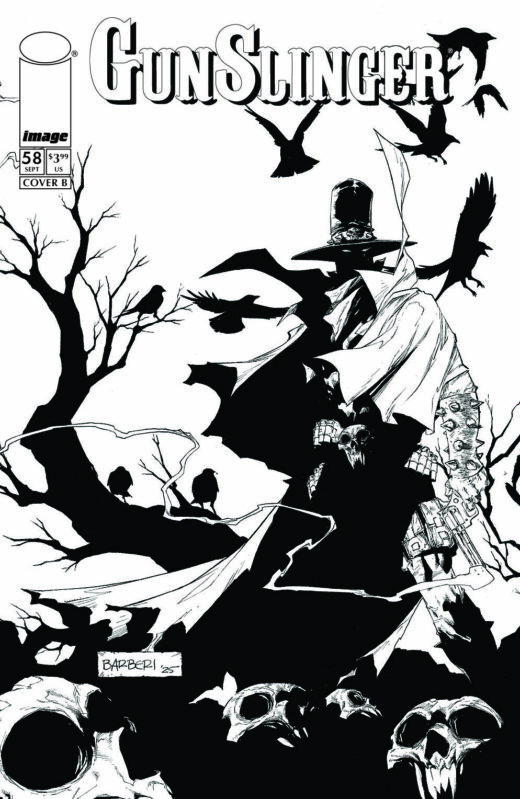 GUNSLINGER SPAWN #58 CVR B CARLO BARBERI B&W VAR