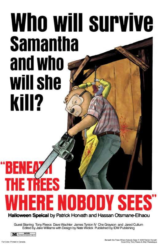 Beneath the Trees Where Nobody Sees Halloween Special Variant B (Fleecs Movie Homage Cover)