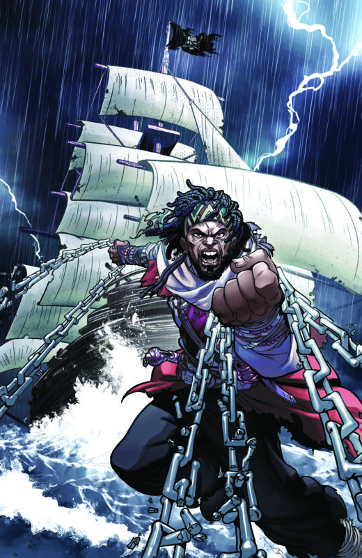 SHAQUILLE ONEAL PRESENTS VENGEANCE UNCHAINED THE LEGEND OF BLACK CAESAR #1 (OF 5) CVR D RAY ANTHONY HEIGHT FOIL FULL ART VAR