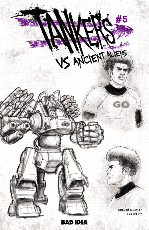 TANKERS VS ANCIENT ALIENS #5 (OF 5) CVR C JUAN JOSE RYP DESIGN VAR