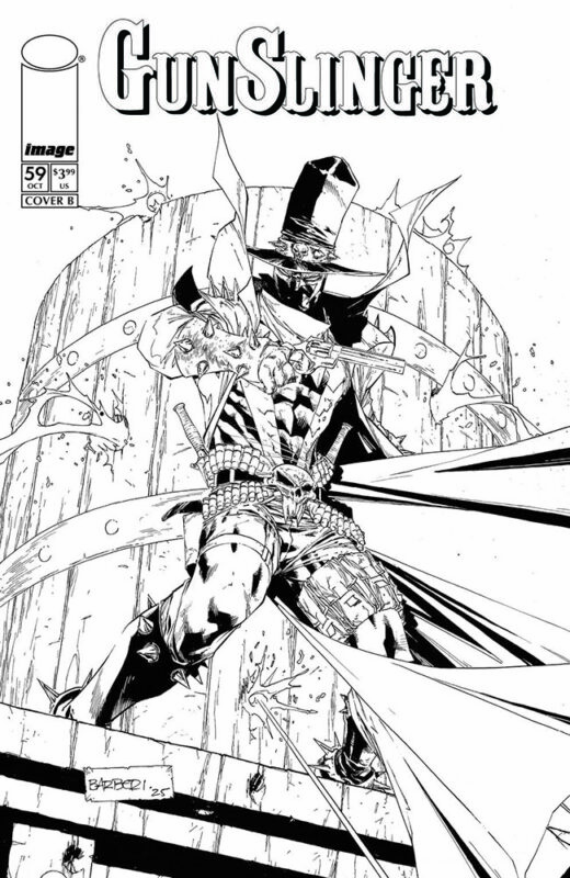 GUNSLINGER SPAWN #59 CVR B CARLO BARBERI B&W VAR