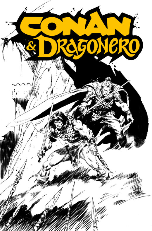 CONAN & DRAGONERO #1 SDCC EXCLUSIVE ROB DE LA TORRE INKS CARDSTOCK VAR (MR)