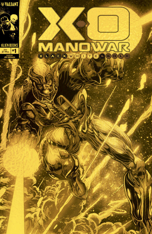 X-O Manowar Black, White & Gold #1 Variant D Foil (Quesada Gold Version)