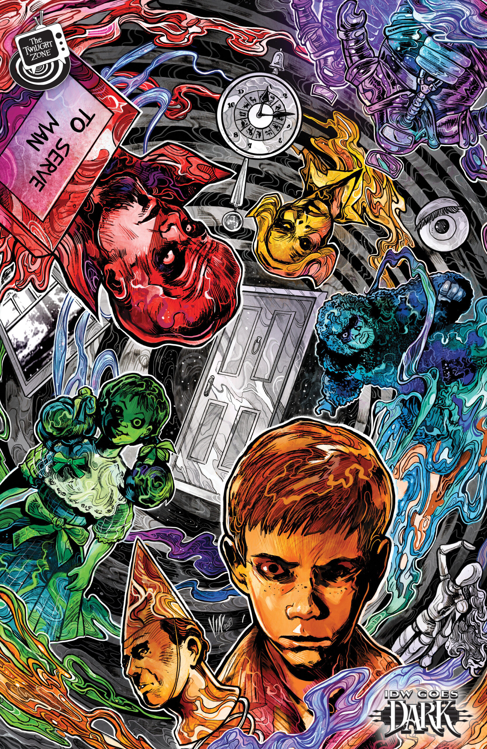 The Twilight Zone #11 Variant C (Riccardi IDW Goes Dark Variant)