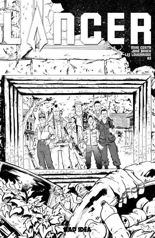 LANCER #3 (OF 4) CVR D INC 1:20 JAKE BAKER B&W VAR