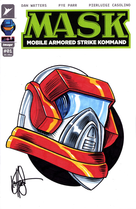 DF MASK #1 BLANK VARIANT SIGNED AND REMARKED BY KEN HAESER