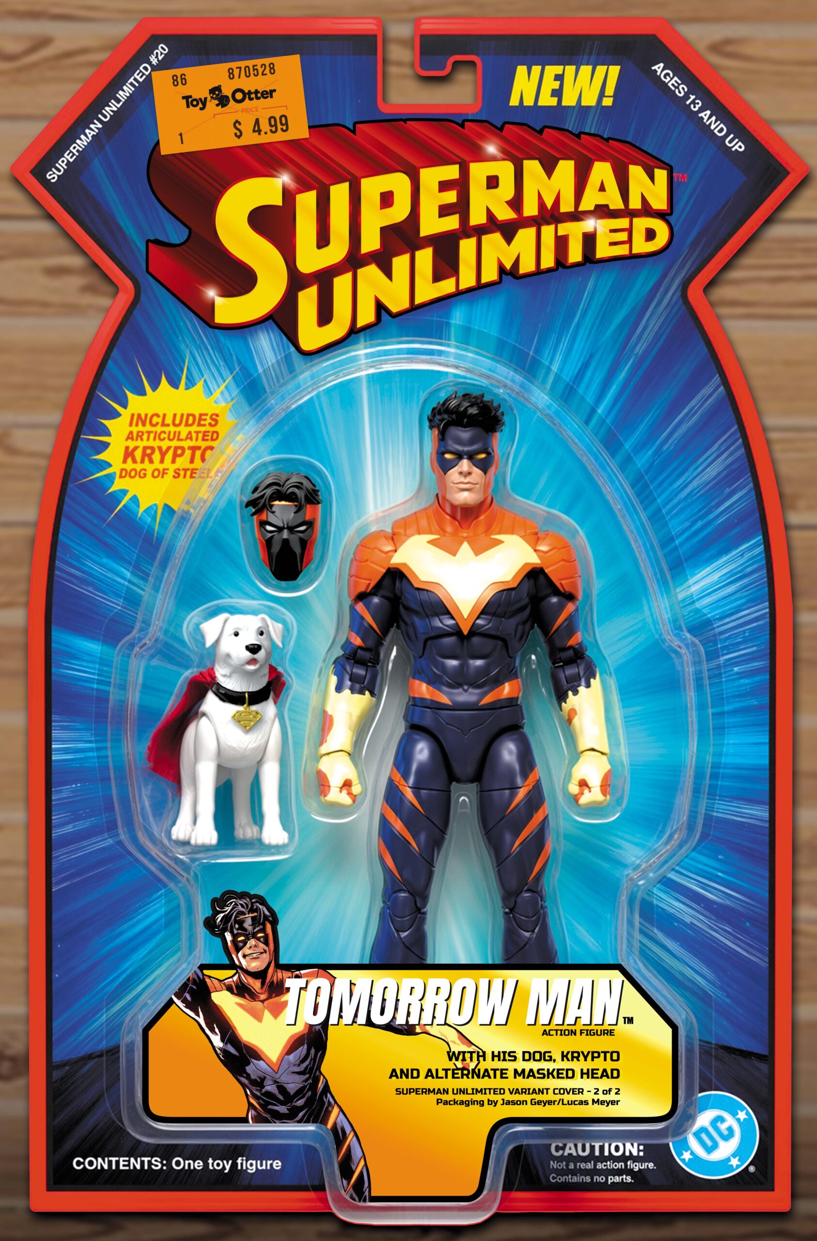SUPERMAN UNLIMITED #20 CVR C JASON GEYER TOMORROW MAN AND KRYPTO ACTION (FIGURE) COMICS CARD STOCK VAR