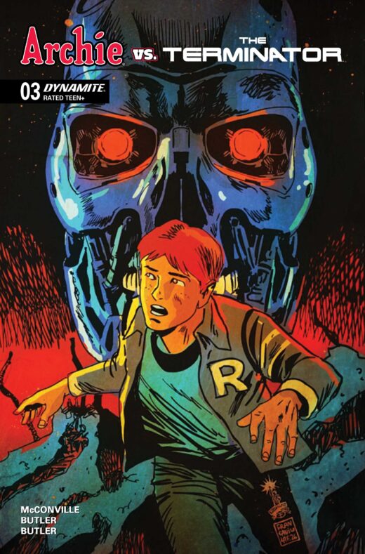 ARCHIE VS THE TERMINATOR #3 CVR E FRANCESCO FRANCAVILLA METAL PREMIUM VAR