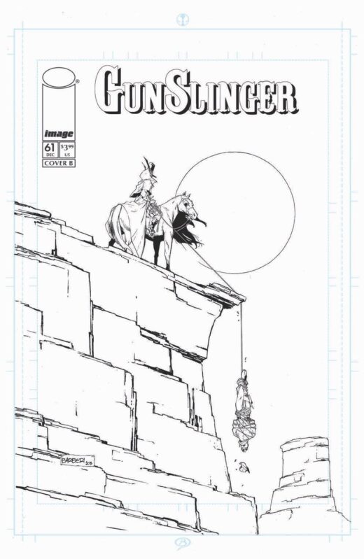 GUNSLINGER SPAWN #61 CVR B CARLO BARBERI B&W VAR