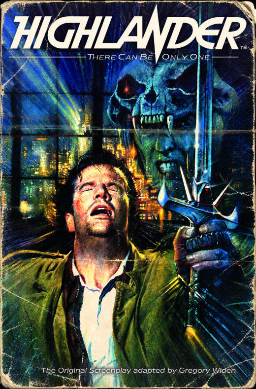 HIGHLANDER THE ORIGINAL SCREENPLAY #1 (OF 4) CVR L ORIGINAL POSTER BRIAN BYSOUTH FOIL VAR