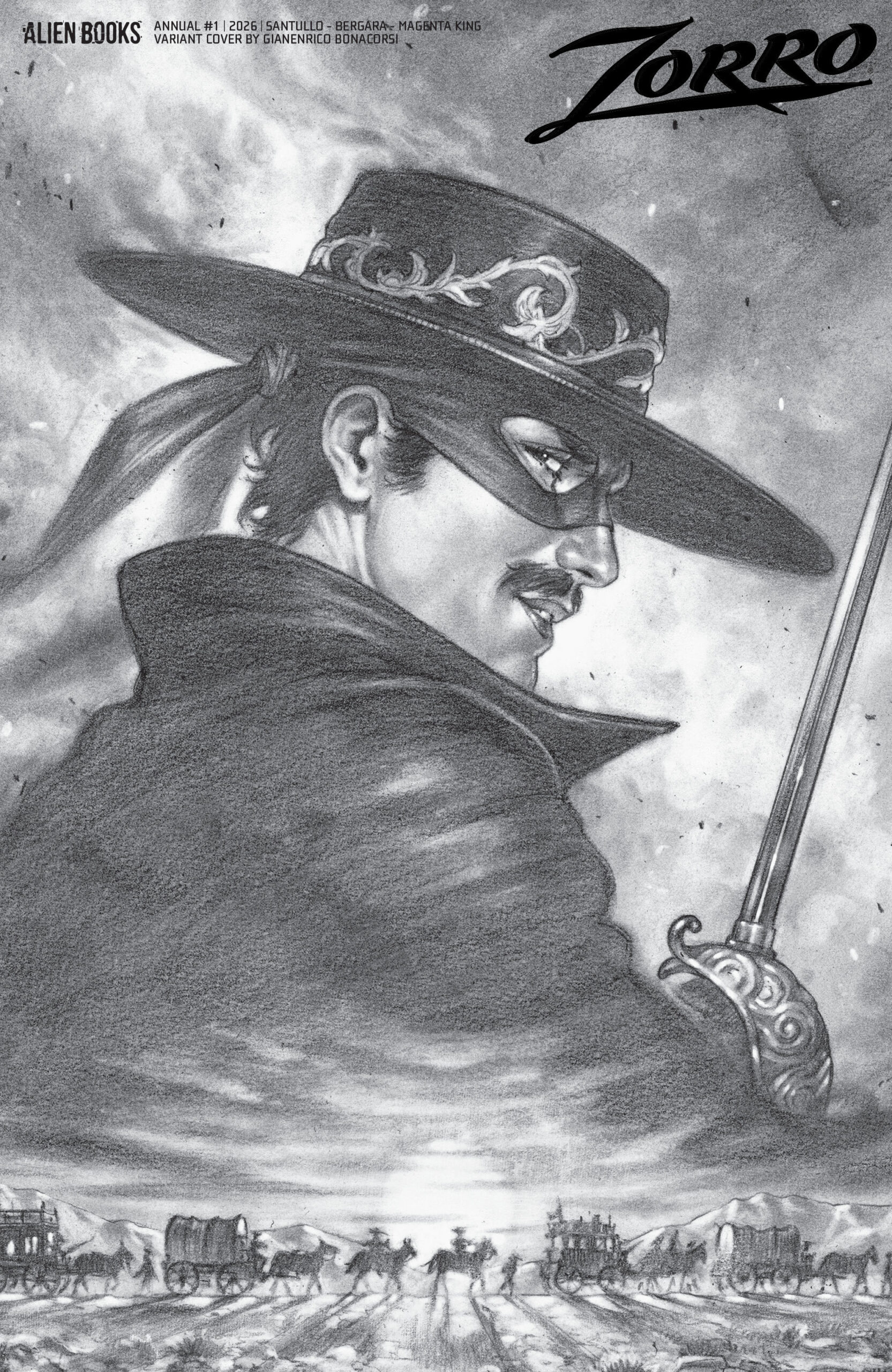 Zorro Annual #1 Variant D (Bonacorsi B&W)