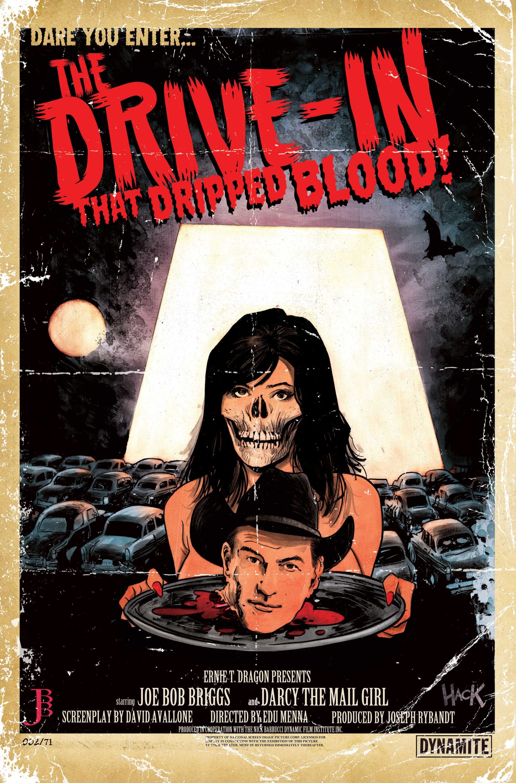 MONSTERVISION FEATURING JOE BOB BRIGGS AND DARCY #2 CVR D ROBERT HACK METAL PREMIUM VAR