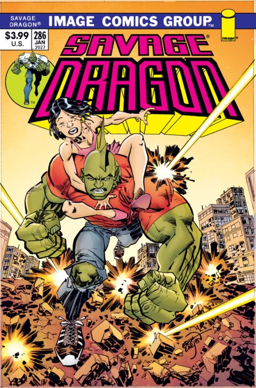 SAVAGE DRAGON #286 CVR B ERIK LARSEN 70S THROWBACK VAR (MR)