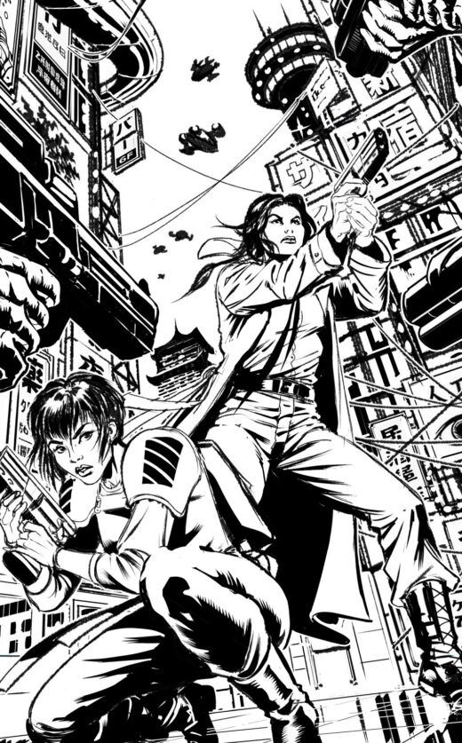 BLADE RUNNER TOKYO NEXUS DIE WITH HONOR #3 (OF 4) CVR D MARIA LAURA SANAPO INKS VIRGIN CARDSTOCK VAR